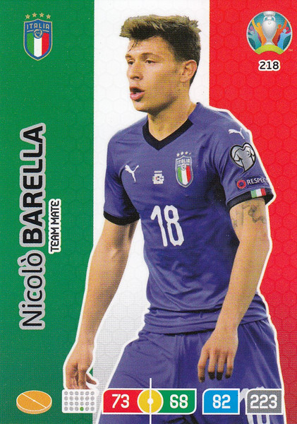 #218 Nicolo Barella (Italy) Adrenalyn XL Euro 2020