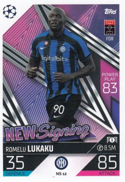 #NS12 Romelu Lukaku (FC Internazionale Milano) Match Attax Champions League 2022/23 UPDATE CARD