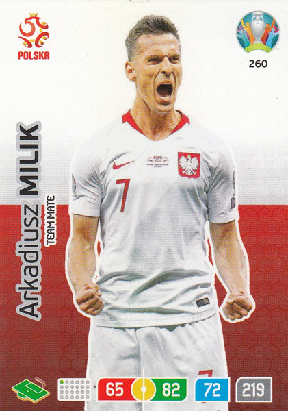 #260 Arkadiusz Milik (Poland) Adrenalyn XL Euro 2020