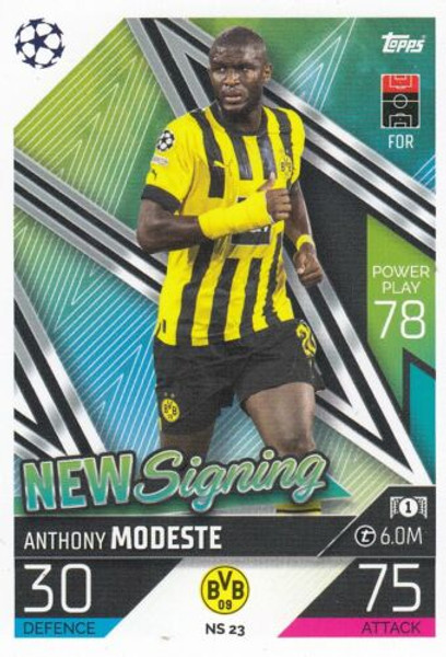 #NS23 Anthony Modeste (Borussia Dortmund) Match Attax Champions League 2022/23 UPDATE CARD