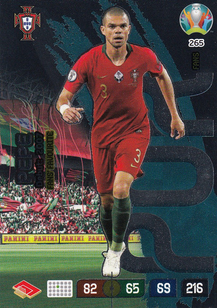 #265 Pepe (Portugal) Adrenalyn XL Euro 2020 FANS FAVOURITE