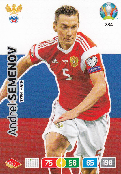 #284 Andrei Semenov (Russia) Adrenalyn XL Euro 2020