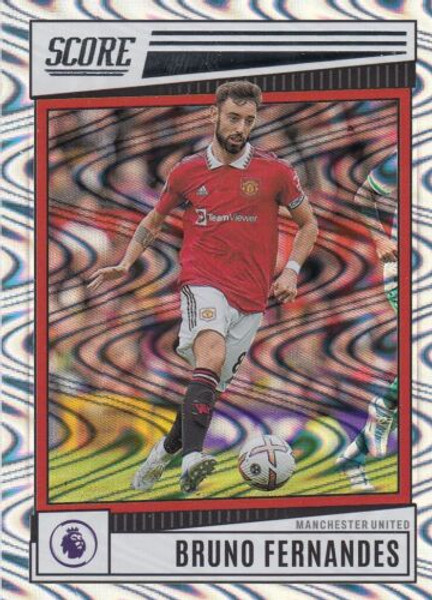 #133 Bruno Fernandes (Manchester United) Panini Score Premier League 2022-23 SWIRL PARALLEL