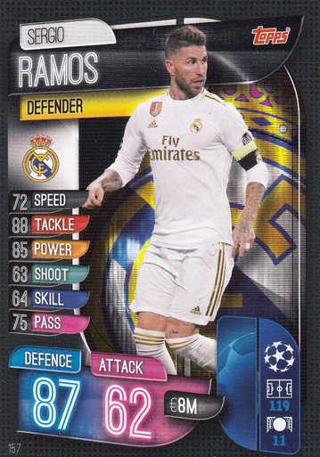 MATCH ATTAX 2020 21 TOPPS REA2 SERGIO RAMOS REAL MADRID CLUB HERO