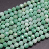 Emerald Gemstone FACETED Round Beads - Light Green - 4.8mm - 15'' Strand, for Jewellery Making