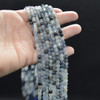 Dumortierite (dark blue) in Quartz Gemstone Round Beads - 2mm, 3mm, 4mm sizes - 15'' Strand, for Jewellery Making