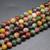 Mixed Phantom Quartz Round Beads - 8mm - 15'' Strand, for Jewellery making