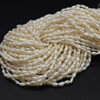 Freshwater Baroque Keshi Nugget Pearl Beads - White - 5mm - 6mm  x 3mm - 4mm - 15''  Strand - For Jewellery Making