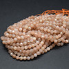 Sunstone in Peach Moonstone Gemstone FACETED Round Beads - 4mm - 15''strand, for Jewellery Making