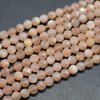 Sunstone in Peach Moonstone Gemstone FACETED Round Beads - 4mm - 15''strand, for Jewellery Making