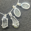 Genuine Raw Moldavite Sterling Silver Pendant - 1 Piece  - No Chain - 4 options
