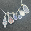 Genuine Utah Tiffany Stone Sterling Silver Pendant - Rare Bertrandite - for Handmade Jewellery Making  1 Pc - 6 sizes