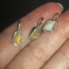 Mini Ethiopian Opal Sterling Silver Pendant - Natural Welo Opal - Translucent Rainbow Fire - For Jewellery Making