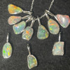 Mini Ethiopian Opal Sterling Silver Pendant - Natural Welo Opal - Translucent Rainbow Fire - For Jewellery Making