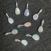 Mini Australian Opal Doublet Sterling Silver Pendant - Natural Opal Fire - For Jewellery Making