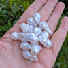 White Freshwater Baroque Pearl, Mini Flame Fireball Bead for Jewellery Making