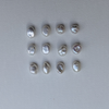 White Baroque Nugget Pearl Beads - Half Drilled - 7mm-8mm - 0.9mm Hole for Jewellery Making
