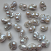 Metallic Fireball Pearl Bead, 18mm-25mm Blue Snow Lustre Statement Baroque Pearl for Jewellery Making