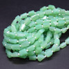 Green Chrysoprase Rectangular Nugget Beads - 6mm - 10mm - 15'' Strand, for Jewellery Making DIY