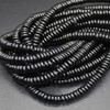Black Obsidian SMOOTH Rondelle Beads - 6mm x 2mm - 15'' Strand, for Jewellery Making DIY