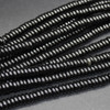 Black Obsidian SMOOTH Rondelle Beads - 6mm x 2mm - 15'' Strand, for Jewellery Making DIY