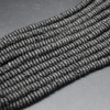 Black Lava SMOOTH Rondelle Beads - 6mm x 2mm - 15'' Strand, for Jewellery Making DIY