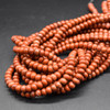 Red Jasper SMOOTH Rondelle Spacer Beads - 6mm x 4mm - 15'' Strand, for Jewellery making