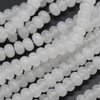 White Snow Jade Agate SMOOTH Rondelle Spacer Beads - 6mm x 4mm - 15'' Strand, for Jewellery making