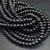 Black Agate SMOOTH Rondelle Spacer Beads - 6mm x 4mm - 15'' Strand, for Jewellery making