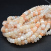 Pink Aventurine SMOOTH Rondelle Spacer Beads - 6mm x 4mm - 15'' Strand, for Jewellery making