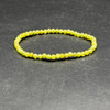 Natural Peridot - Grade B - Semi-Precious FACETED Round Gemstone Crystal Bracelet, Sample Strand  4mm  1 Count  7.5 inches