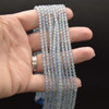 Aquamarine Gemstone SMOOTH Round Beads  3mm  15 Strand, for Jewellery making, DIY