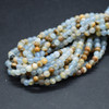 Blue Aquatine Lemurian Calcite Gemstone SMOOTH Round Beads  3mm  15 Strand, for Jewellery making, DIY