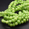 Green Calcite Gemstone Round Beads - 8mm - Large Hole (2mm) Gemstone Round Beads for Jewellery Making  - 15'' strand