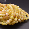 Yellow Opal Gemstone Round Beads - 8mm - Large Hole (2mm) Gemstone Round Beads for Jewellery Making  - 15'' strand