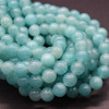 Peruvian Amazonite Gemstone Round Beads - 8mm - Large Hole (2mm) Gemstone Round Beads for Jewellery Making  - 15'' strand