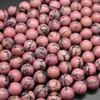 Rhodonite (pink) Gemstone Round Beads - 12mm - 15'' strand, for Jewellery making, DIY
