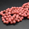 Thulite (Pink) Gemstone Round Beads - 6mm, 8mm - 15 '' Length, for Jewellery Making, DIY