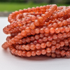 AAA Natural Sunstone Round Gemstone Beads, Extra Long 21 Inch Strand for Jewellery Making