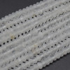 Crystal Quartz FACETED Rondelle Spacer Beads - 4mm x 2mm - 15'' strand, for Jewellery Making, DIY