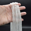 Crystal Quartz FACETED Rondelle Spacer Beads - 4mm x 2mm - 15'' strand, for Jewellery Making, DIY