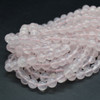 Rose Quartz (Mozambique) Round Gemstone Beads - 6mm, 8mm - 15'' strand, for Jewellery Making