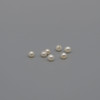 Top Quality Grade AAAAA Natural Freshwater Half Drilled Round Pearl Beads - White - A Pair (2 count) - for Pearl Earrings / Ring - 8 Sizes to choose