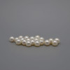 Top Quality Grade AAAAA Natural Freshwater Half Drilled Round Pearl Beads - White - A Pair (2 count) - for Pearl Earrings / Ring - 8 Sizes to choose