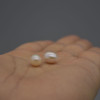 Top Quality Grade AAAAA Natural Freshwater Half Drilled Rice Teardrop Pearl Beads - White - A Pair (2 count) - for Pearl Earrings - 5 Sizes