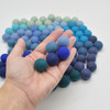 100% Wool Felt Balls - 100 Count - 2cm - Blue Colours