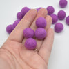 100% Wool Felt Balls - 1.5cm - Amethyst Purple - 25 Count / 100 Count 100% Wool Felt Balls - 1.5cm - Amethyst Purple - 25 Count / 100 Count