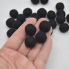 100% Wool Felt Balls - 1.5cm - Black - 25 Count / 100 Count