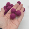 100% Wool Felt Balls - 2cm - Azalea Pink - 20 Count / 100 Count