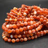 High Quality Grade A Red Banded Agate / Carnelian Striped Semi-precious Gemstone Round Beads 4mm, 6mm, 8mm, 10mm, 12mm